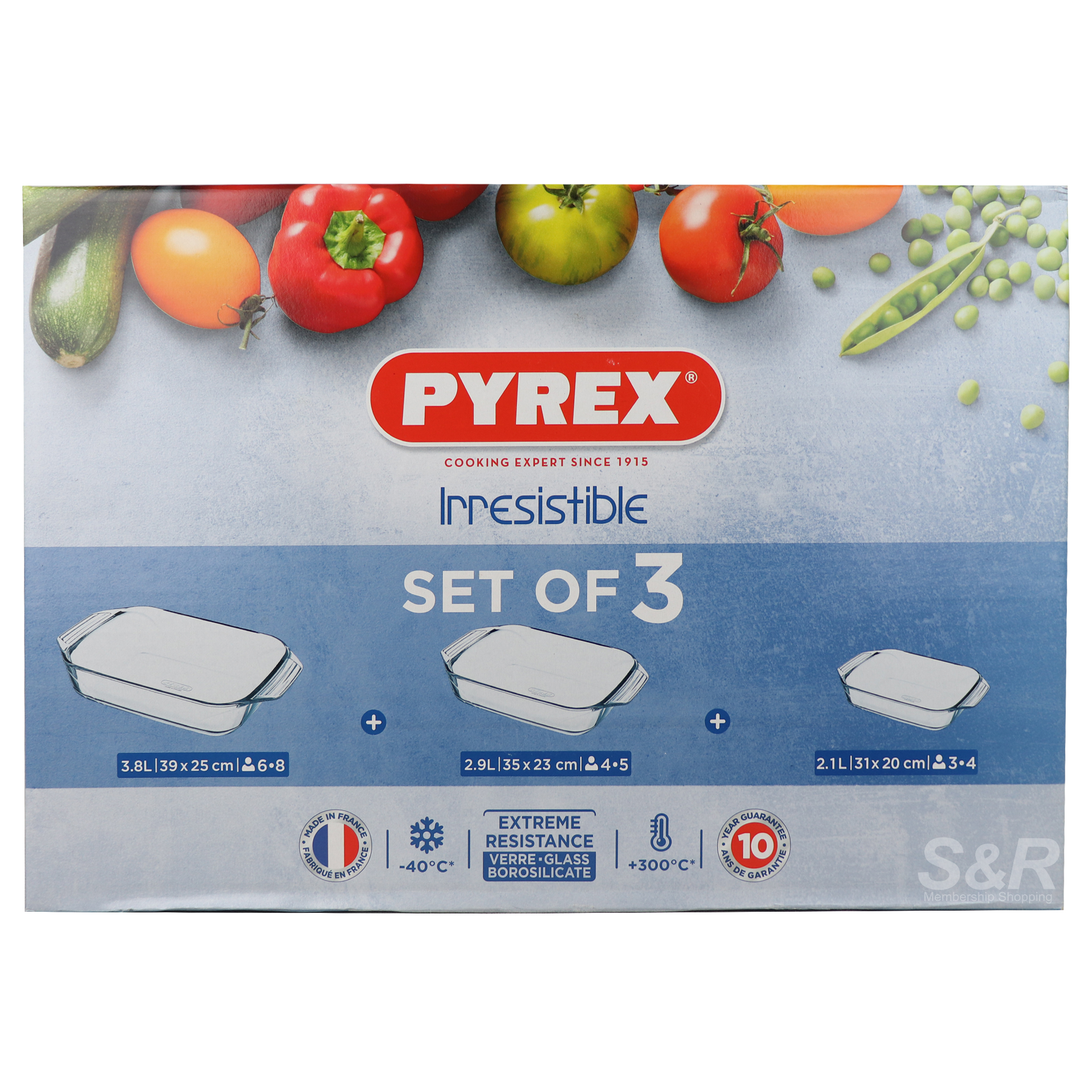 Pyrex Irresistible Optimum Glass Roaster 3pc set Pyrex Irresistible Optimum Glass Roaster 3pc set
